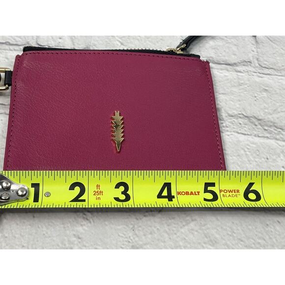 THACKER Amber Anthropologie Maroon Black Credit Card Coin Purse NWT SOLD OUT $68 - Picture 5 of 11